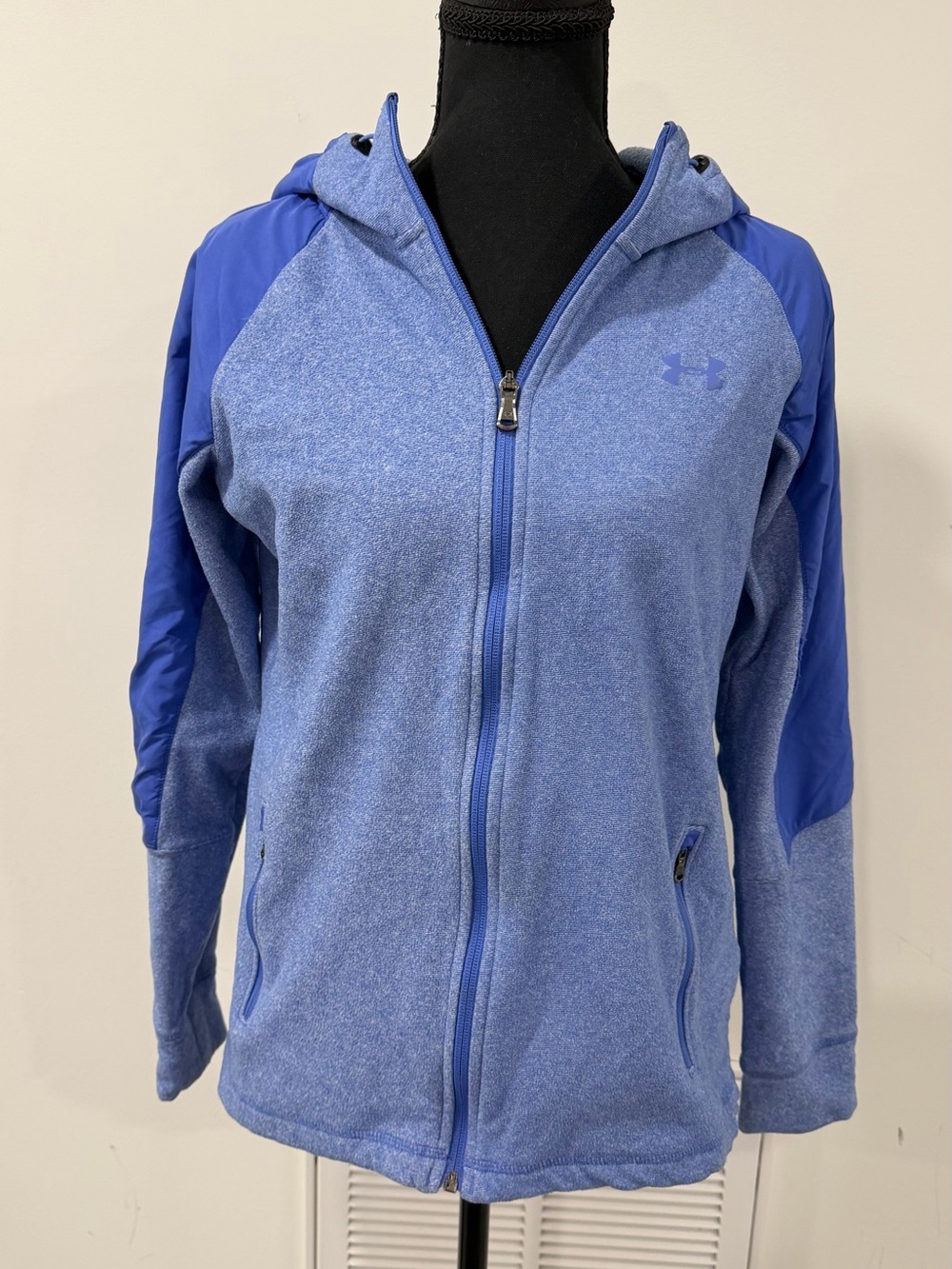 Under Armour Heathered Light Blue & Royal Blue Hooded Jacket